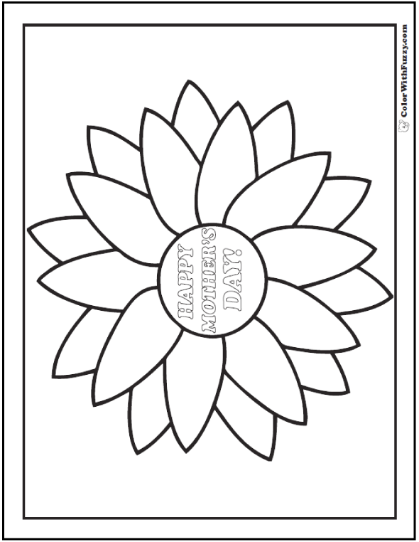 45+ Mothers Day Coloring Pages: Print And Customize For Mom