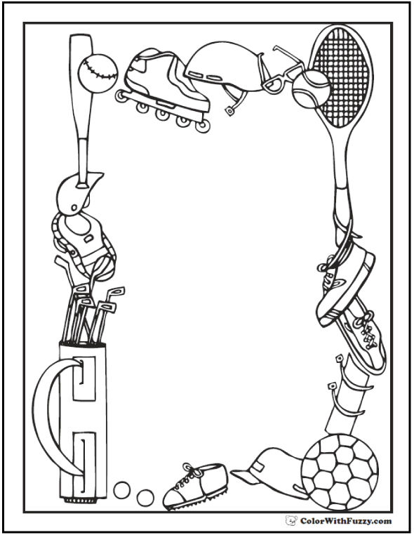 Field Day Coloring Page Free Printable