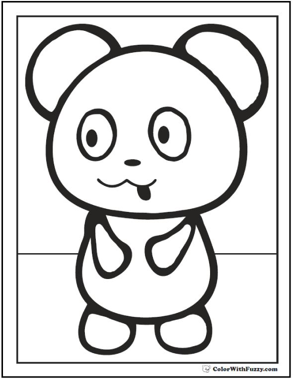 Gambar Panda Coloring Pages Bamboo Baby Pandas Preschool Sheet di ...