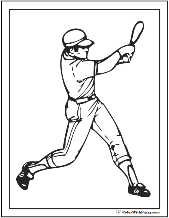 Baseball Coloring Page Baseball Activity Page Digital 