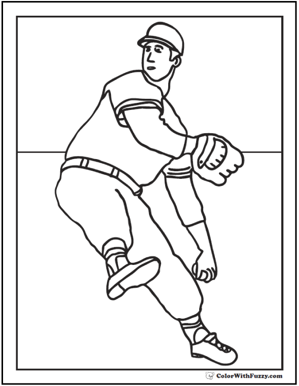 20 Baseball Coloring Pages (Free PDF Printables)