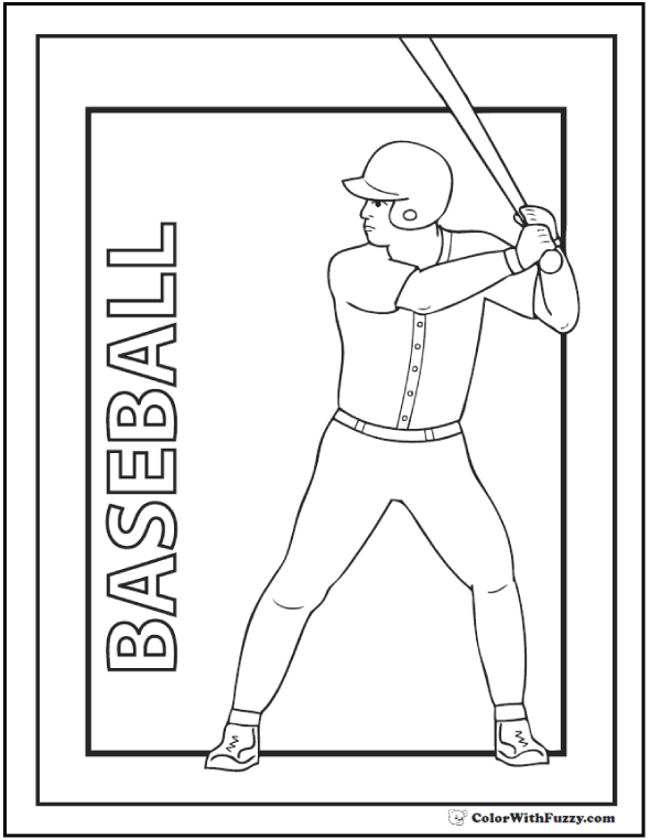 Baseball Coloring Pages ✨ Pitcher and Batter Sports Coloring Pages