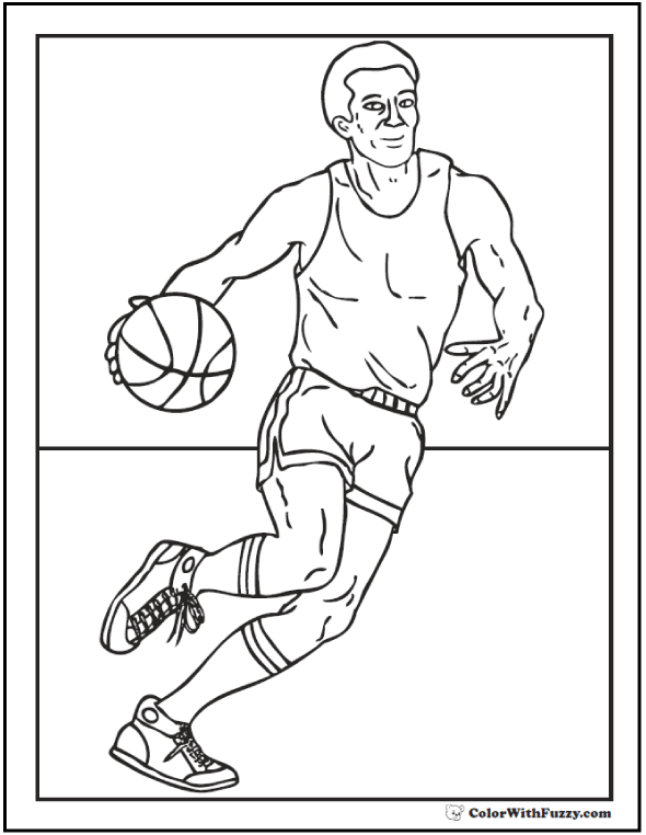 coloring pages of basketball players of the nba