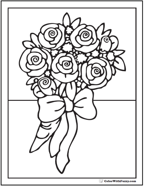 14+ Rose Pictures To Color