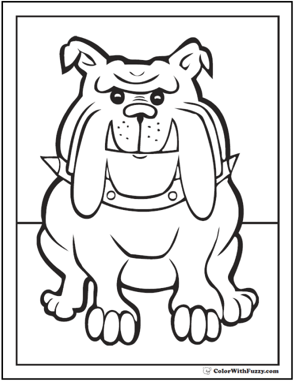 Download 35 Dog Coloring Pages Breeds Bones And Dog Houses
