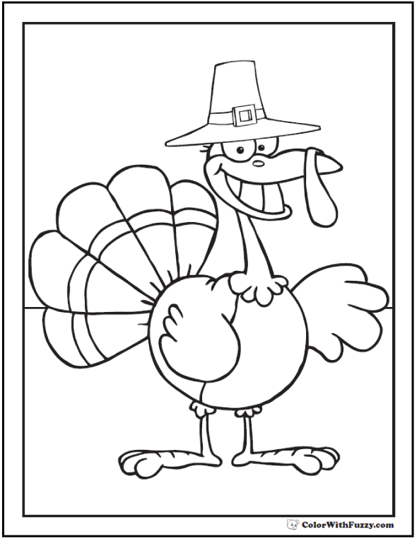 30 Turkey Coloring Pages Digital Interactive Thanksgiving Printables