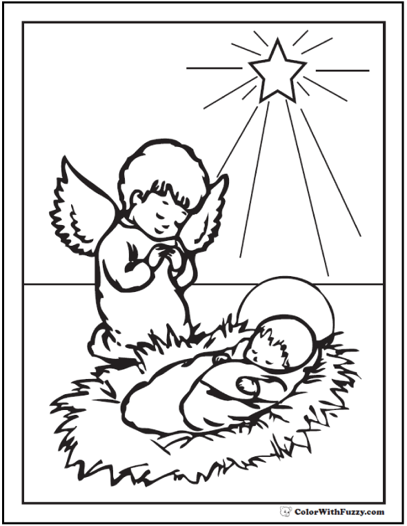 angel coloring pages to print and color