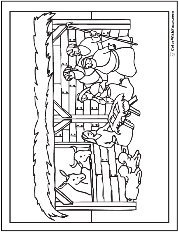 Download 151 Kids Christmas Coloring Pictures Nativities, Merry ...