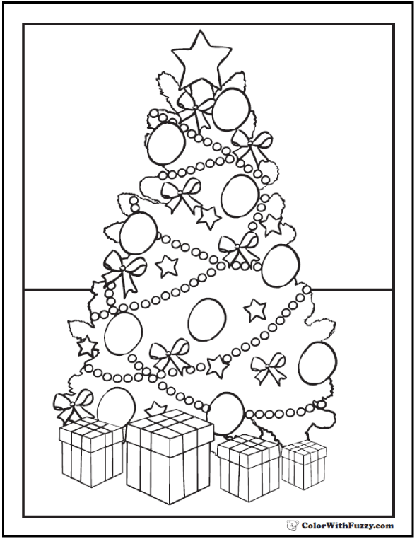25 christmas tree coloring pages ✨ fun in the snow