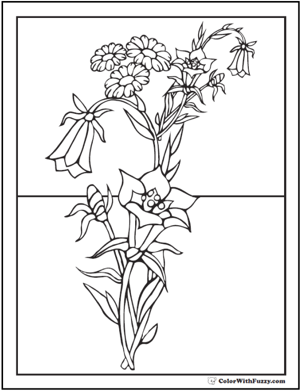 Coloring Book Pdf Flowers - 330+ SVG File Cut Cricut