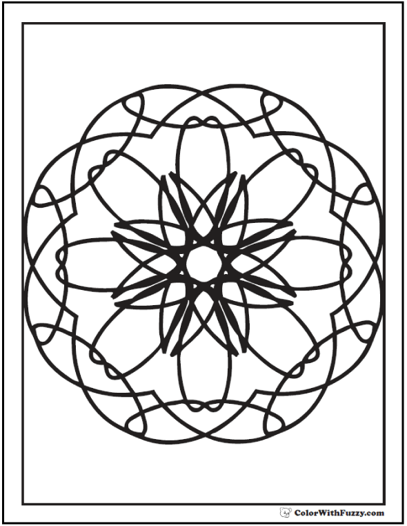adult geometric coloring pages ✨ kaleidoscope coloring page