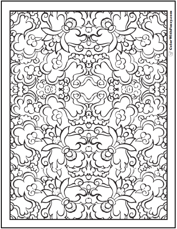 floral pattern coloring pages