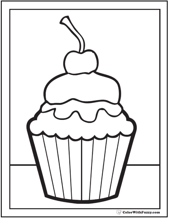 Cake Coloring Pages Printable for Free Download