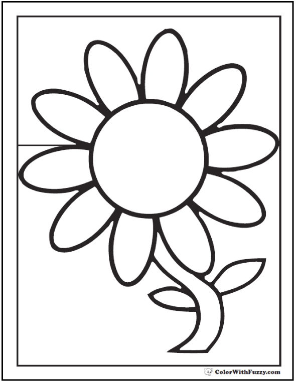 daisy black and white coloring