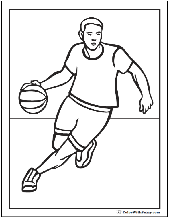 Basketball Coloring Pages: Customize And Print PDFs