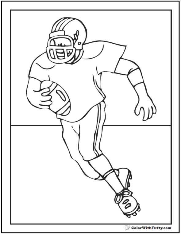 33+ Football Coloring Pages Quarterbacks, Receivers, Running-backs!