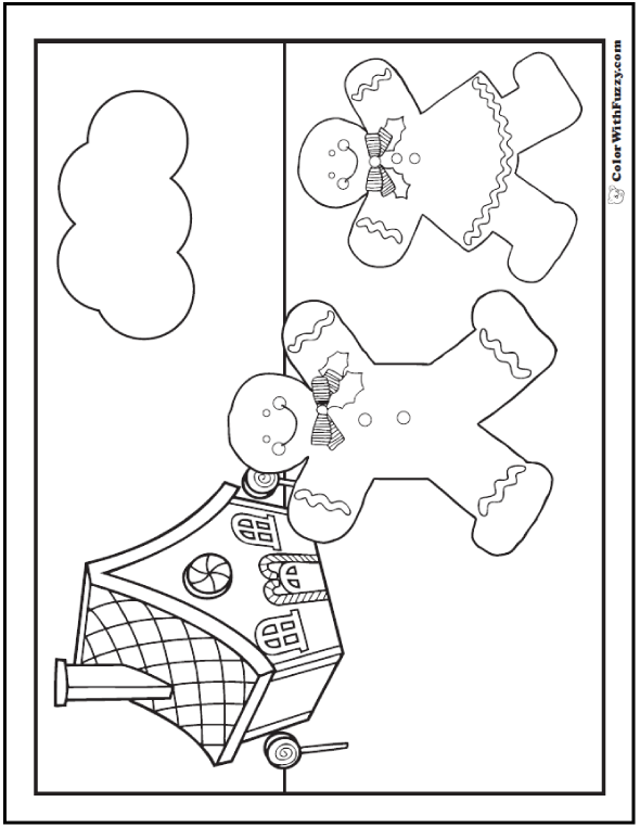 gingerbread man woman coloring pages