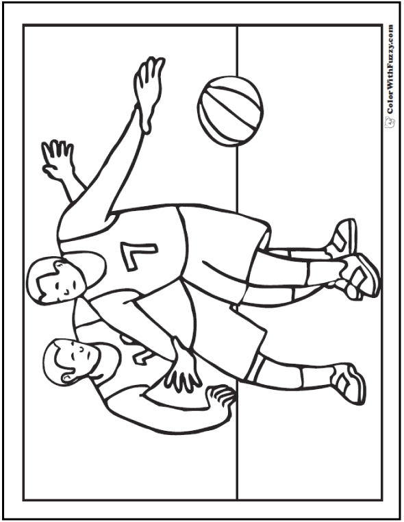 FREE! - Basketball Player Colouring Page