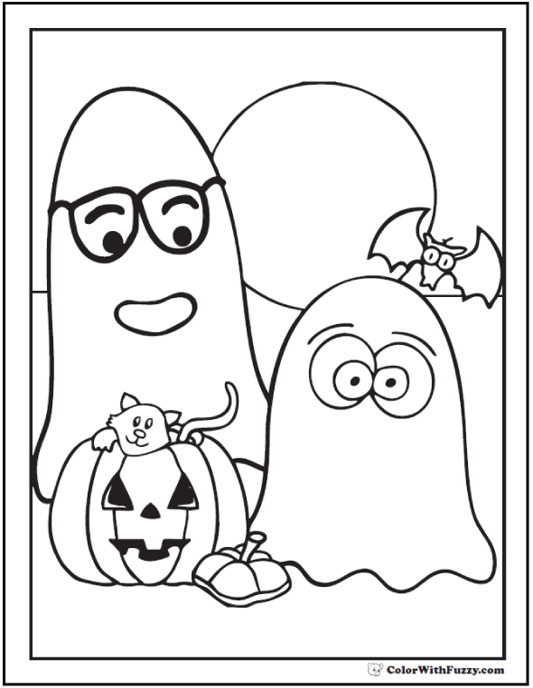 72+ Halloween Printable Coloring Pages: Customizable PDF