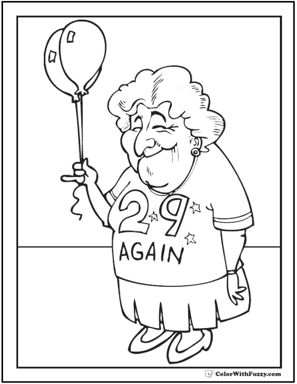 55+ Birthday Coloring Pages: Customizable PDF