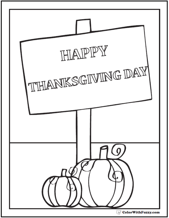 happy thanksgiving sign black and white