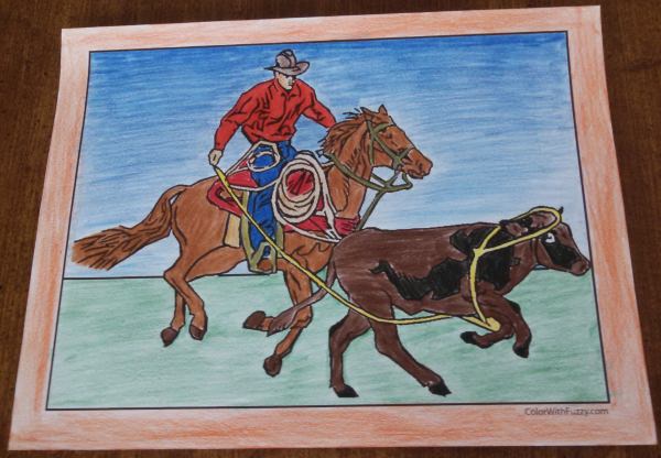 horse coloring page riding showing galloping