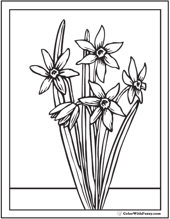 28 Spring Flowers Coloring Page Spring Digital Downloads
