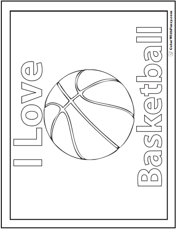 Printable Coloring Pages For Kids Basketball