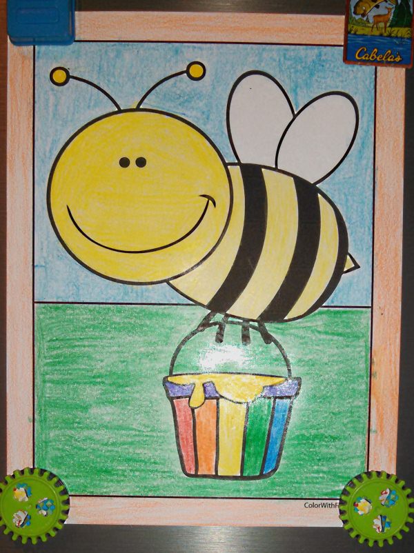 drawing name sheet Honey Hives, Flowers, Coloring Bee And Pages: