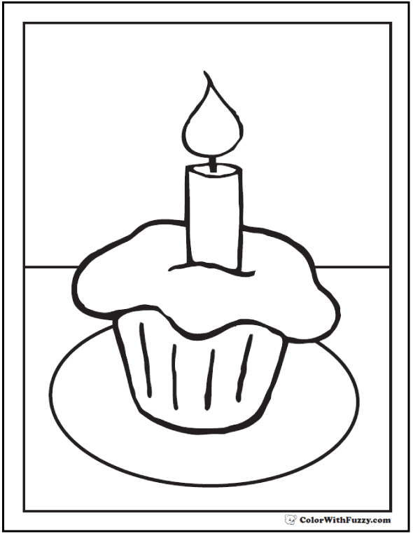 Download 40+ Cupcake Coloring Pages: Customize PDF Printables