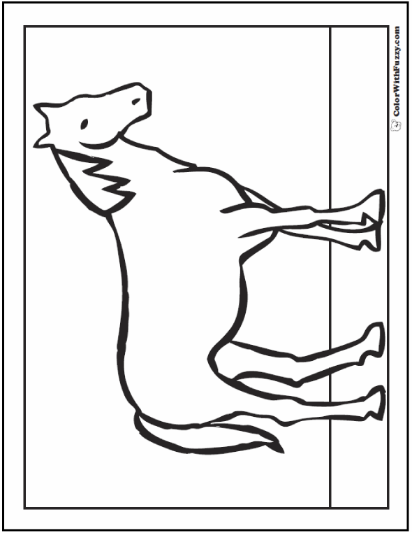 Download Horse Coloring Page: Riding, Showing, Galloping