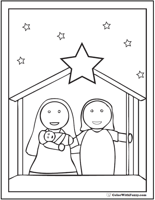 Nativity Coloring Pages For Preschoolers