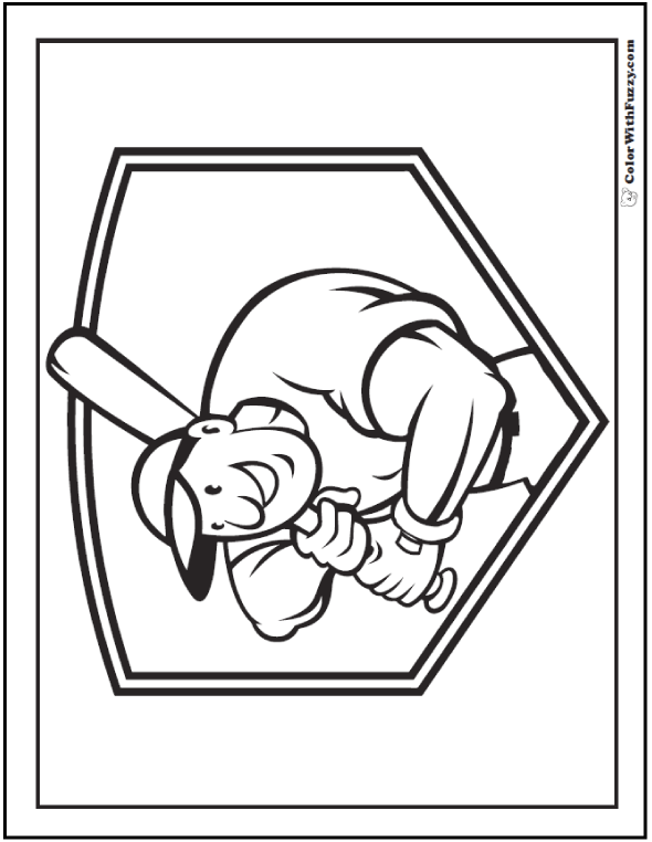 baseball team coloring pages