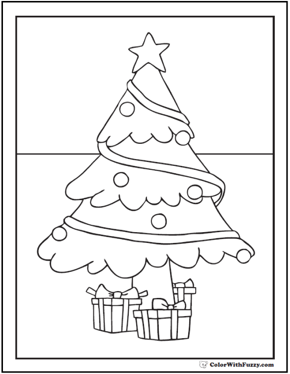 28 Places to Print Free Christmas 12+ Printable Christmas Tree Coloring Pages