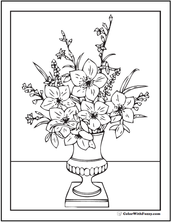 960 Top Coloring Pages For Adults To Print Flowers  Images