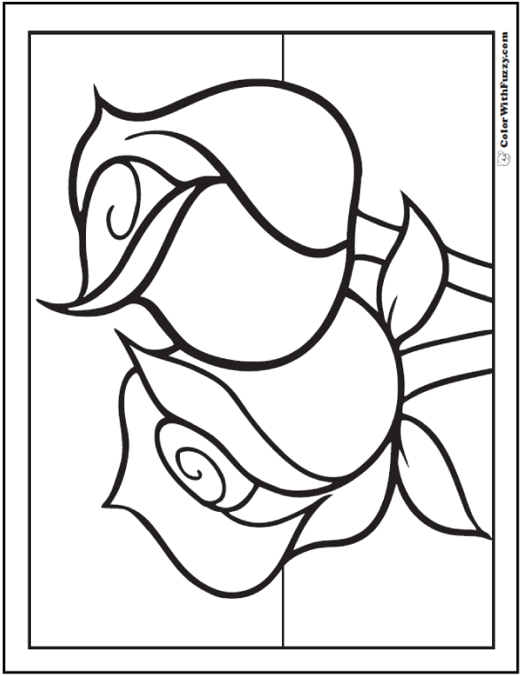 Printable Pictures To Color Rose