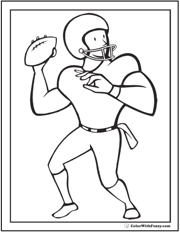 american football player coloring pages