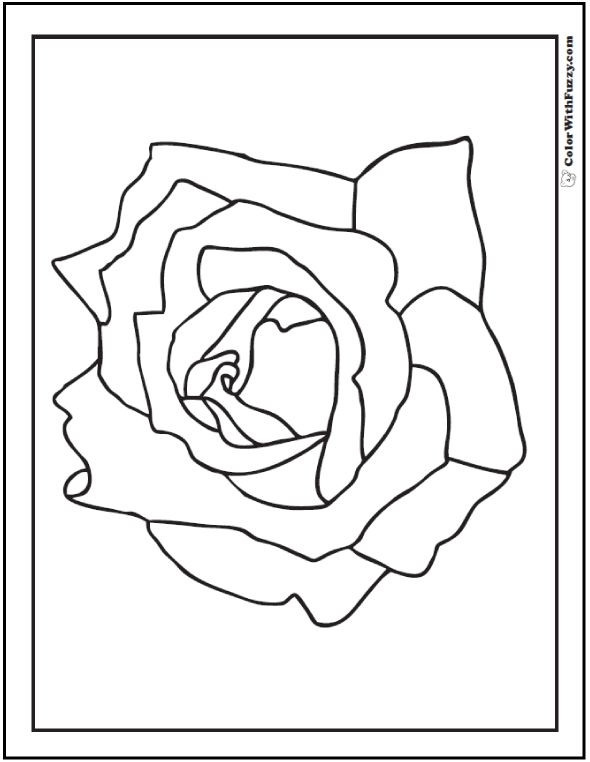 pictures of roses to color and print