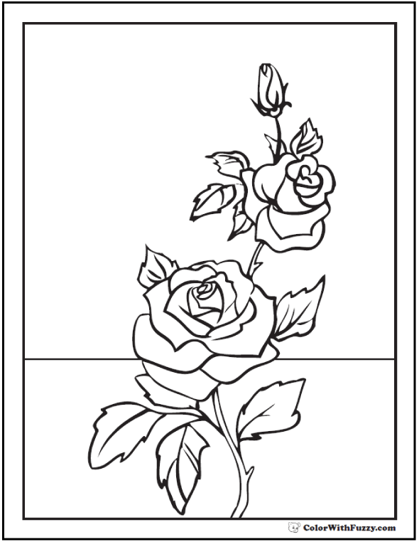 flower template printable rose