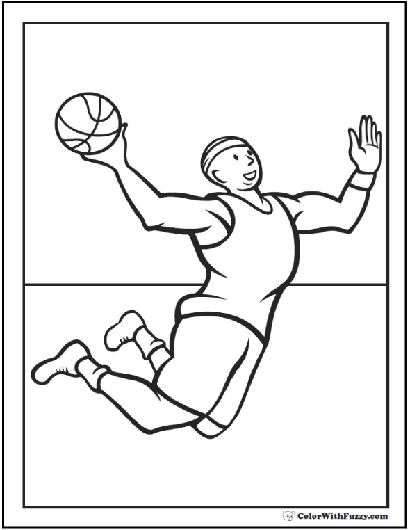 Basketball Coloring Pages: Customize And Print PDFs
