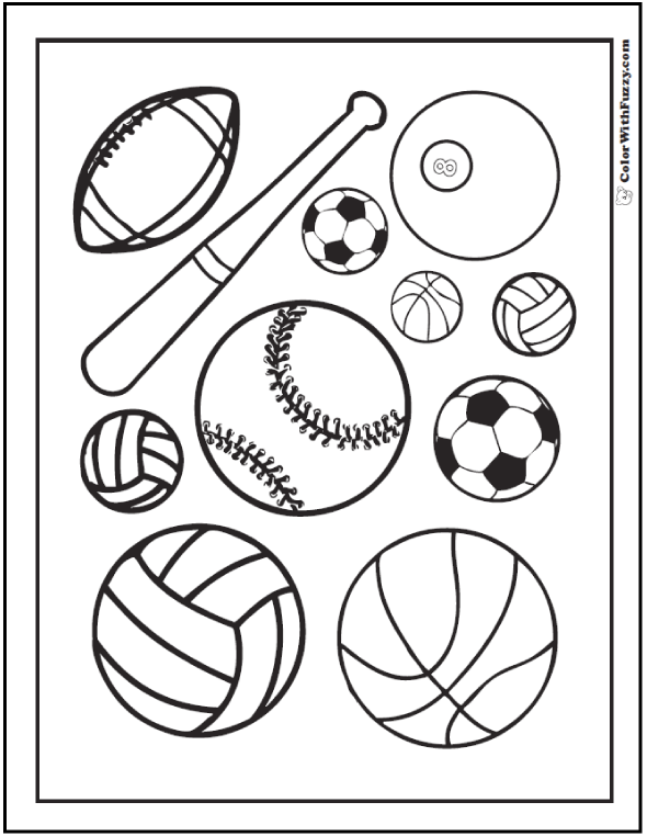 Sports Day Colouring Pages Printable