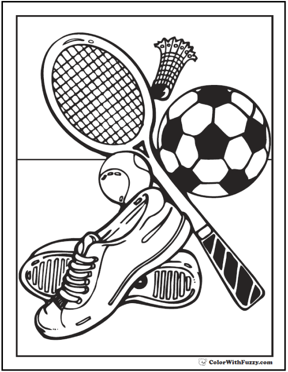 121+ Sports Coloring Sheets Customize And Print PDF