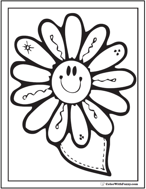 Spring flowers Coloring Page: 28  Customizable Printables