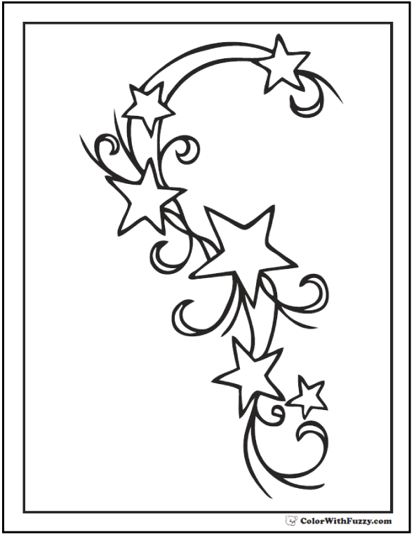 60 Star Coloring Pages Customize And Print Ad-Free Pdf