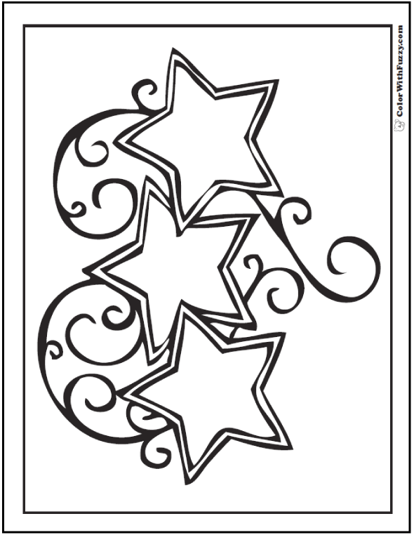 star coloring page in the east
