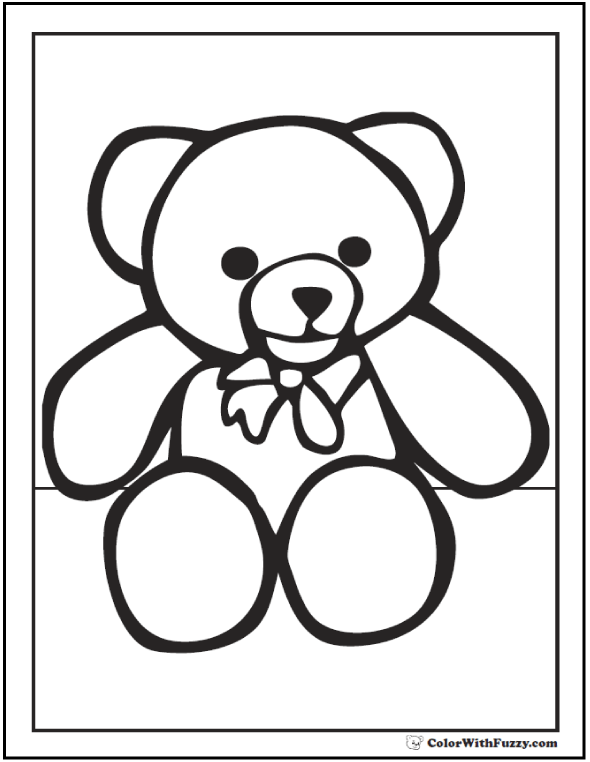 770  Stuffed Bear Coloring Pages  Free