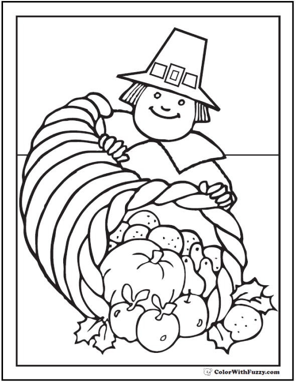 68+ Thanksgiving Coloring Pages Autumn Harvest Fun!