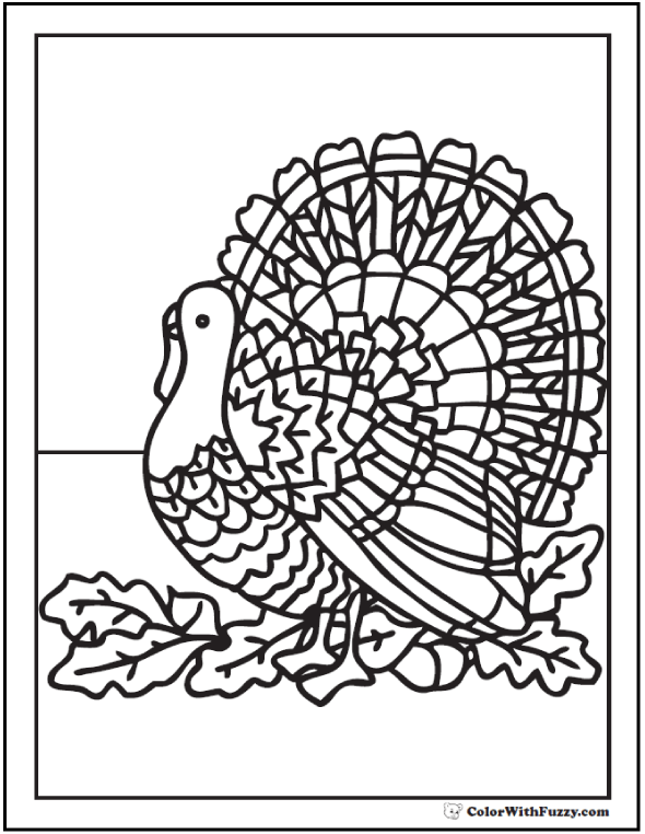 Download 30 Turkey Coloring Pages Digital Interactive Thanksgiving Printables