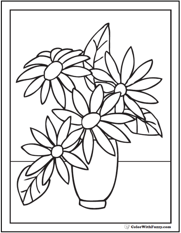 102 Flower Coloring Pages Customize And Print Ad Free Pdf