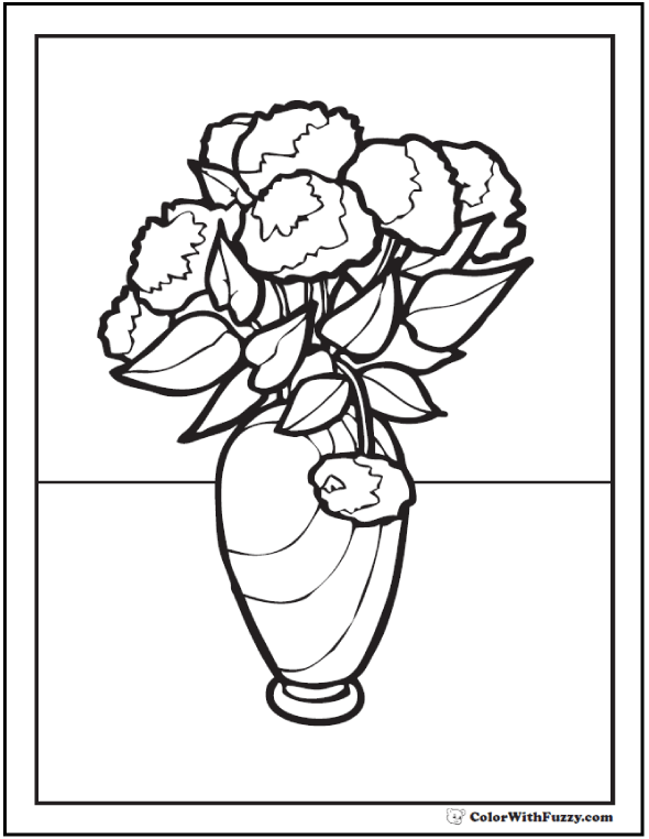 flower coloring pages printable for kids
